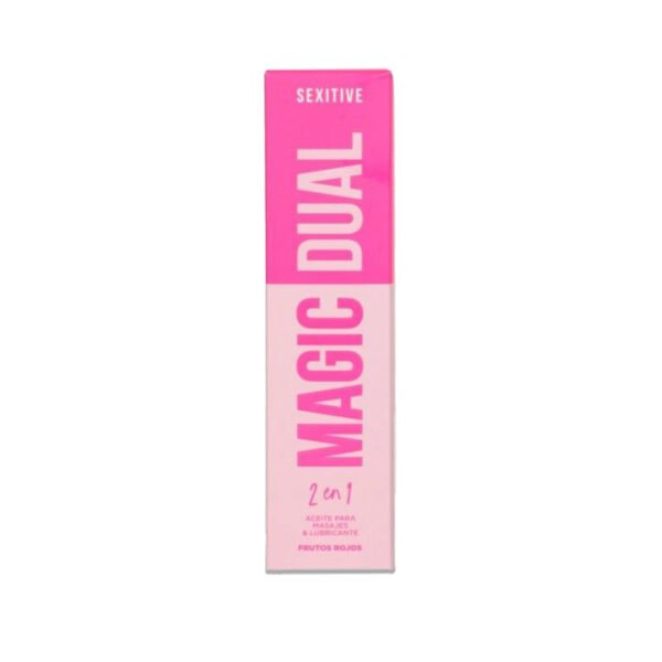 Magic Dual Aceite Sensual Para Masajes Y Lubricante- Aroma Frutos Rojos