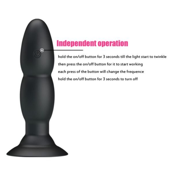 Vibrador Rotador Anal Control Remoto Silicona Recargable 13Cm X 3,5Cm - Image 4