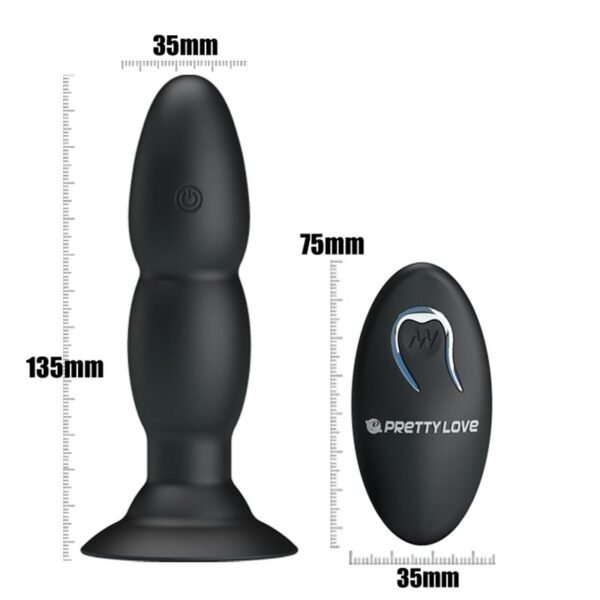 Vibrador Rotador Anal Control Remoto Silicona Recargable 13Cm X 3,5Cm - Image 6
