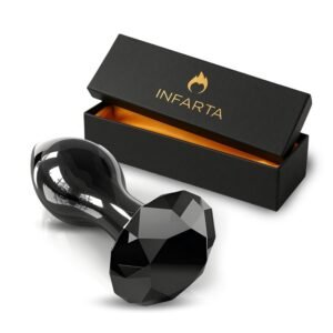 Glass Anal Plug Dark Obsidian