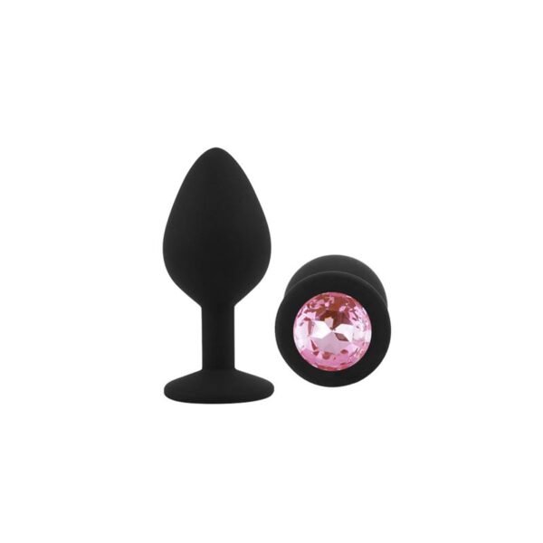 Anal Plug Gemmo Silicone Black Plug Diamond - Image 2