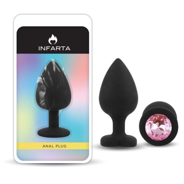 Anal Plug Gemmo Silicone Black Plug Diamond