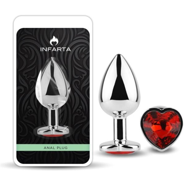 Anal Plug Heart Love Metal Large